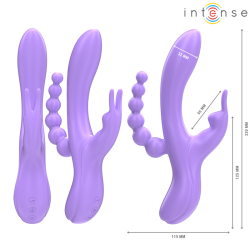 INTENSE - MIKO TRIPLE VIBRADOR RABBIT and ESTIMULADOR and ANAL 7 VIBRACIONES MORADO