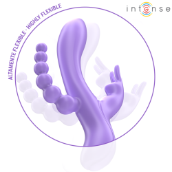 INTENSE - MIKO TRIPLE VIBRADOR RABBIT and ESTIMULADOR and ANAL 7 VIBRACIONES MORADO