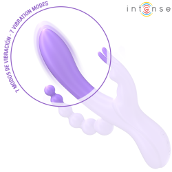 INTENSE - MIKO TRIPLE VIBRADOR RABBIT and ESTIMULADOR and ANAL 7 VIBRACIONES MORADO