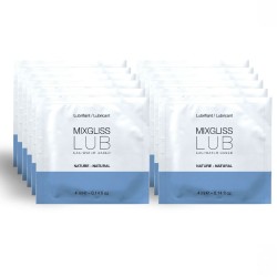 MIXGLISS - LUBRICANTE BASE DE AGUA NATURAL 12 MONODOSIS 4 ML