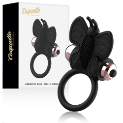 COQUETTE CHIC DESIRE - COCK RING BUTTERFLY ANILLO VIBRADOR NEGRO - GOLD