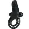 PRETTY LOVE - DOBLE ANILLO VIBRADOR ESTIMULADOR CLÍTORIS 10 VIBRACIONES NEGRO