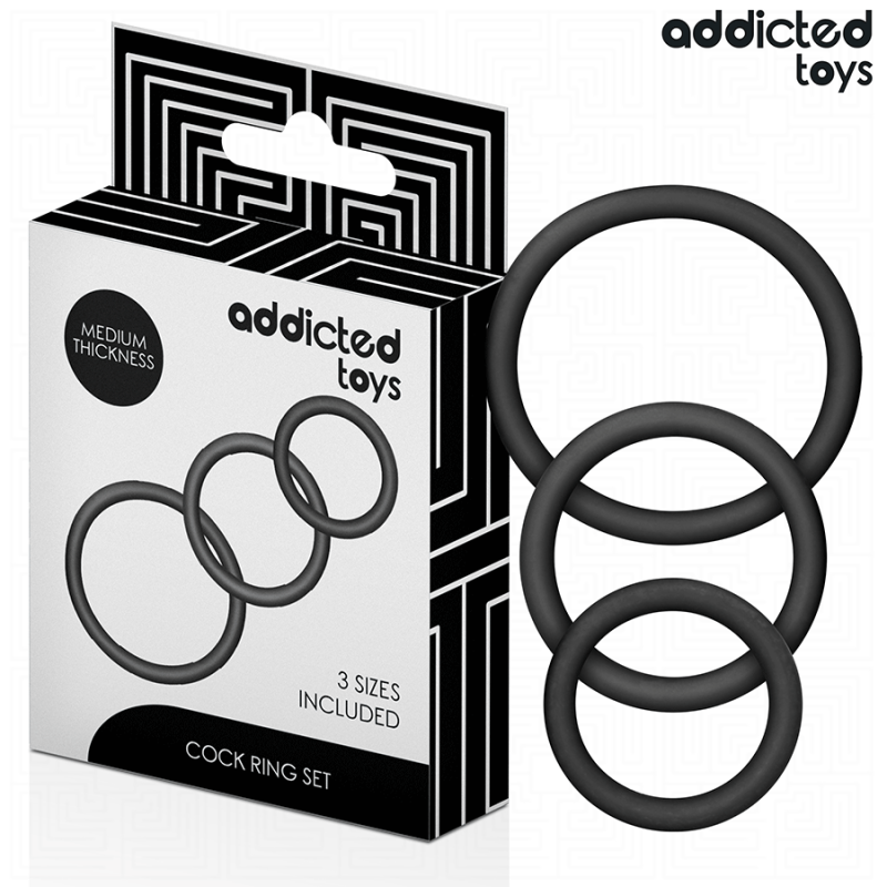 ADDICTED TOYS - SET DE ANILLOS SILICONA MODELO 2