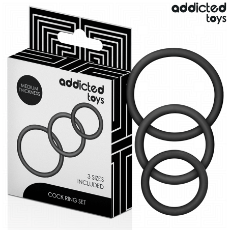 ADDICTED TOYS - SET DE ANILLOS SILICONA MODELO 2