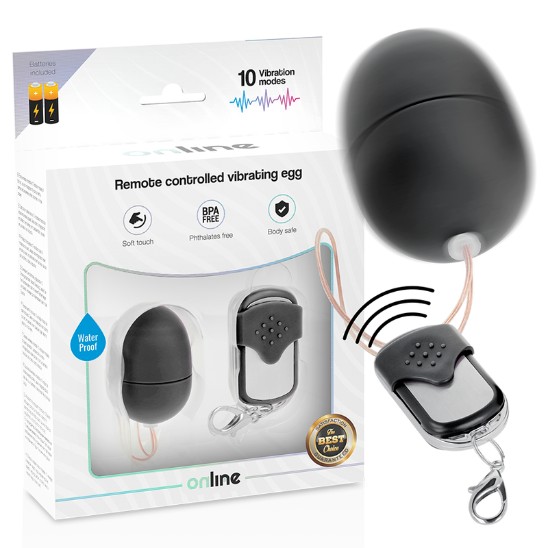 ONLINE - HUEVO VIBRADOR CONTROL REMOTO S NEGRO ONLINE - HUEVO VIBRADOR CONTROL REMOTO S NEGRO