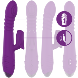 INTENSE - IGGY VIBRADOR MULTIFUNCIÓN RECARGABLE UP and DOWN CON ESTIMULADOR DE CLITORIS MORADO