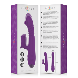 INTENSE - IGGY VIBRADOR MULTIFUNCIÓN RECARGABLE UP and DOWN CON ESTIMULADOR DE CLITORIS MORADO