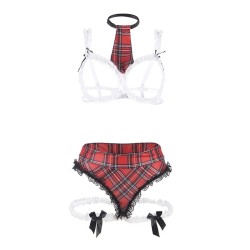 SUBBLIME - DISFRAZ DE COLEGIALA SEXY CON SUJETADOR L-XL