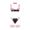 SUBBLIME - 955298 SET SUJETADOR CON COLLAR Y DETALLES PARA PIERNAS ROSA FLUORESCENTE S-M