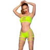 CHILIROSE - CR 4866 SET TOP Y SHORT VERDE NEÓN S-M