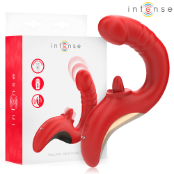 INTENSE - PAULINA VIBRADOR and ESTIMULADOR EN FORMA DE U ROJO