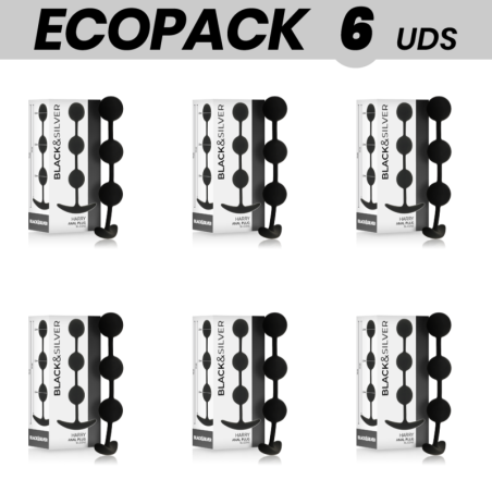 ECOPACK 6 UDS - BLACKandSILVER HARRY CADENA BOLAS ANALES 14 CM