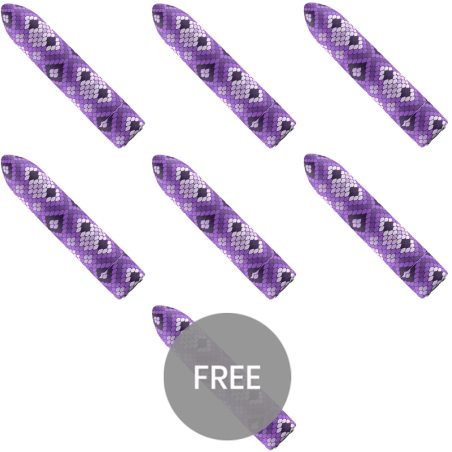 CUSTOM BULLETS - BALA RECARGABLE SNAKE LILA 10 INTENSIDADES 6 1 GRATIS