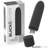 BLACK and SILVER - GERI BALA VIBRADORA RECARGABLE POR USB 8 VIBRACIONES NEGRO 10 X 2.2 CM