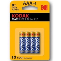 KODAK - MAX SUPER PILA ALCALINA AAA LR03 BLISTER4