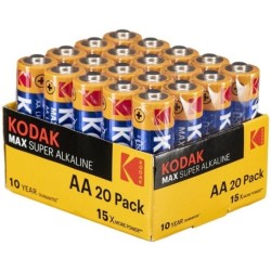 KODAK - MAX PILA ALCALINA AA LR6 PACK20 PILAS