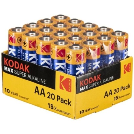 KODAK - MAX PILA ALCALINA AA LR6 PACK20 PILAS