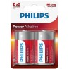 PHILIPS - POWER ALKALINE PILA D LR20 BLISTER2