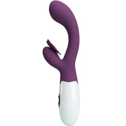 PRETTY LOVE - BUTTERFLY KISS VIBRADOR RABBIT and ESTIMULADOR PUNTO G MORADO