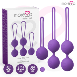 MORESSA - OSIAN SET Osian One 51 Gr - Osian Two 101 Gr - Osian Three 85 gr PREMIUM SILICONA LILA