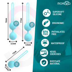 MORESSA - OSIAN SET Osian One 51 Gr - Osian Two 101 Gr - Osian Three 85 gr PREMIUM SILICONA TURQUESA