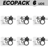 ECOPACK 6 UDS - BLACKandSILVER BURTON ANILLO 10 MODOS VIBRACION
