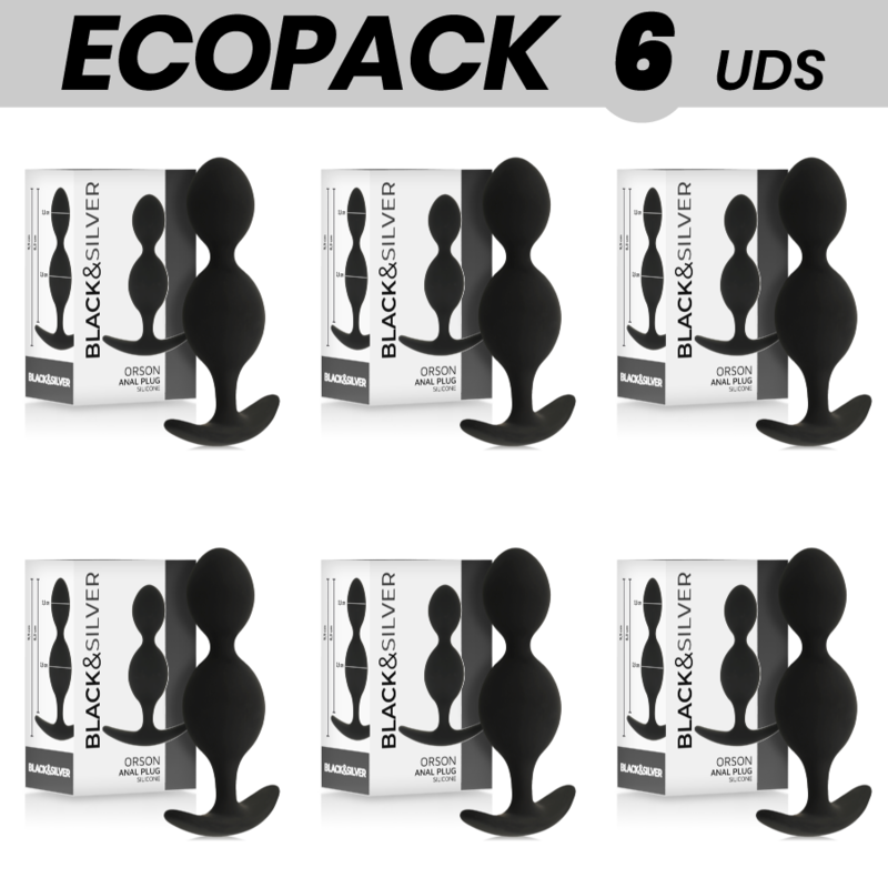 ECOPACK 6 UDS - BLACKandSILVER ORSON CADENA BOLAS ANALES 9 CM
