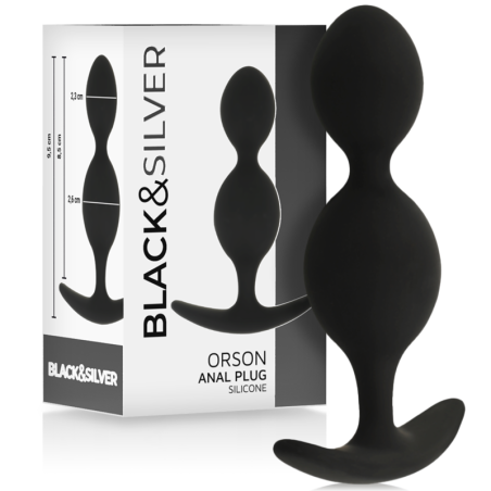 BLACKandSILVER - ORSON PLUG SILICONA 2 ONDAS ANALES 9 CM