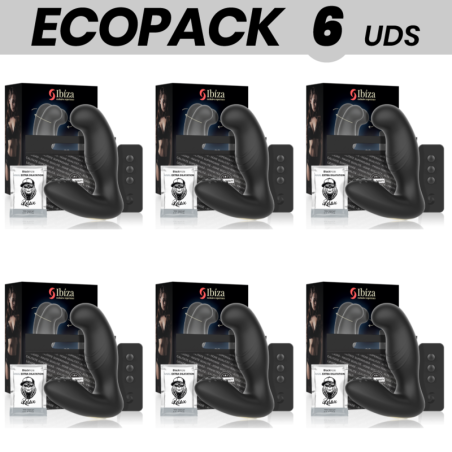 ECOPACK 6 UDS - IBIZA MASAJEADOR ANAL CONTROL REMOTO 10 x 3.5 CM