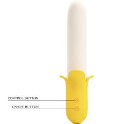 PRETTY LOVE - BANANA GEEK SUPER POWER 7 VIBRACIONES UPandDOWN SILICONA NEGRO