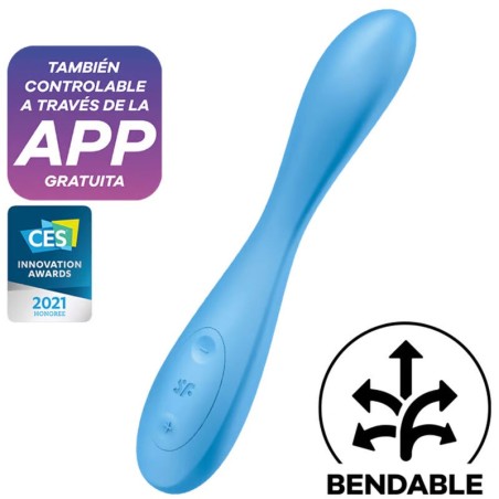 SATISFYER - G-SPOT FLEX 4 MULTI VIBRADOR APP AZUL