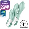 SATISFYER - AIR PUMP BUNNY 5 VIBRADOR RABBIT INFLABLE APP VERDE