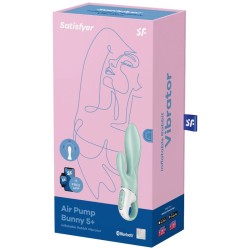 SATISFYER - AIR PUMP BUNNY 5 VIBRADOR RABBIT INFLABLE APP VERDE