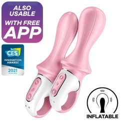 SATISFYER - AIR PUMP BOOTY 5 VIBRADOR ANAL INFLABLE ROSA