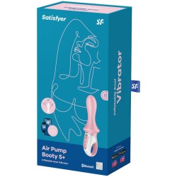 SATISFYER - AIR PUMP BOOTY 5 VIBRADOR ANAL INFLABLE ROSA
