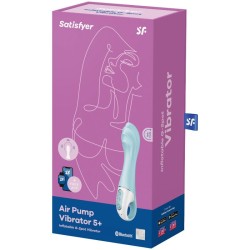 SATISFYER - AIR PUMP VIBRATOR 5 VIBRADOR PUNTO G INFLABLE APP AZUL