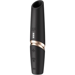 SATISFYER - PERFECT KISS ESTIMULADOR CLÍTORIS POR ONDAS NEGRO - DORADO