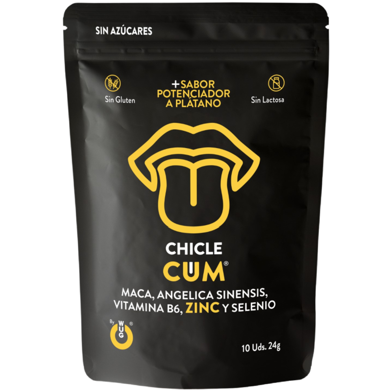 WUG SEX SENSE - CUM CHICLE AUMENTADOR DE EYACULACIÓN and SABOR A PLÁTANO DEL SEMEN 10 UNIDADES