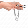 KINK - PINZAS PARA PEZONES CON TRIPLE CADENA PLATEADO 20-23-28 CM