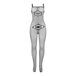 SUBBLIME - 952112 BODYSTOCKING DE REJILLA CON DETALLE EN PECHO Y VIENTRE NEGRO TALLA ÚNICA