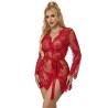 SUBBLIME - 953782 CAMISÓN DE ENCAJE TANGA ROJO L-XL