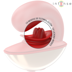 INTENSE - MARIAH VIBRADOR and ESTIMULADOR EN FORMA DE U 10 VIBRACIONES ROJO