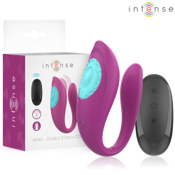 INTENSE - ANNIE ESTIMULADOR and VIBRADOR FORMA DE U MORADO CONTROL REMOTO