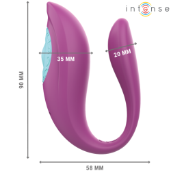 INTENSE - ANNIE ESTIMULADOR and VIBRADOR FORMA DE U MORADO CONTROL REMOTO
