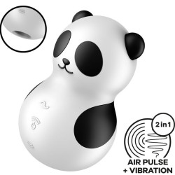 SATISFYER - POCKET PANDA ESTIMULADOR and VIBRADOR BLANCO Y NEGRO