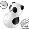 SATISFYER - POCKET PANDA ESTIMULADOR and VIBRADOR BLANCO Y NEGRO