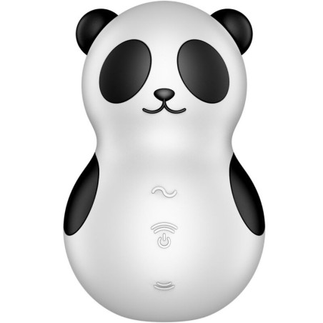 SATISFYER - POCKET PANDA ESTIMULADOR and VIBRADOR BLANCO Y NEGRO