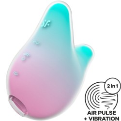 SATISFYER - MERMAID VIBES ESTIMULADOR and VIBRADOR MENTA Y ROSA