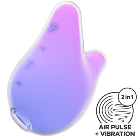 SATISFYER - MERMAID VIBES ESTIMULADOR and VIBRADOR VIOLETA Y ROSA