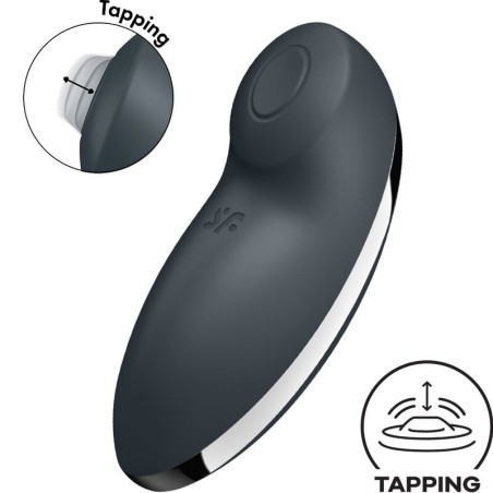 SATISFYER - TAP and CLIMAX 2 VIBRADOR and ESTIMULADOR GRIS